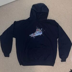 Custom Dark Blue Hoodie